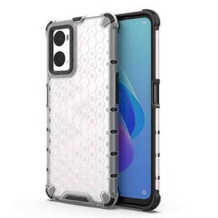 For OPPO A36 4G (China) Shockproof Honeycomb PC + TPU Phone Case(White)