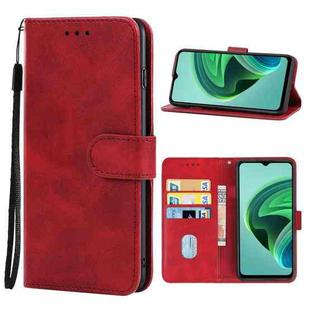 Leather Phone Case For Xiaomi Redmi 10 Prime+ 5G(Red)