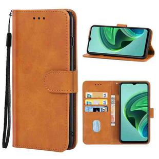 Leather Phone Case For Xiaomi Redmi 10 Prime+ 5G(Brown)