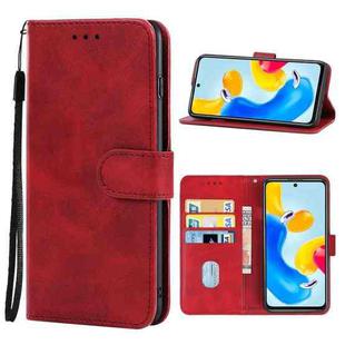 Leather Phone Case For Xiaomi Redmi Note 11S 5G(Red)