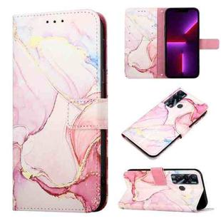 For Tecno Pova Neo(LE6) PT003 Marble Pattern Flip Leather Phone Case(Rose Gold LS005)