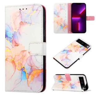 For Google Pixel 7 Pro 5G PT003 Marble Pattern Flip Leather Phone Case(Galaxy Marble White LS004)