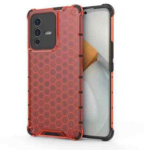 For vivo S12 Pro Shockproof Honeycomb PC + TPU Phone Case(Red)