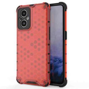 For OnePlus Nord N20 5G Shockproof Honeycomb PC + TPU Phone Case(Red)