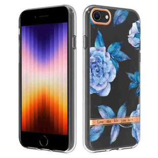 For iPhone SE 2022 / SE 2020 / 8 / 7 Flowers and Plants Series IMD TPU Phone Case(Orchid Peony)