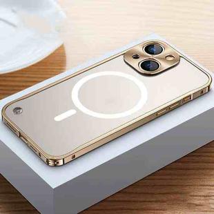 For iPhone 13 mini MagSafe Magnetic Frosted Case (Gold)
