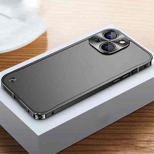 For iPhone 13 mini Metal Frame Frosted Case (Black)