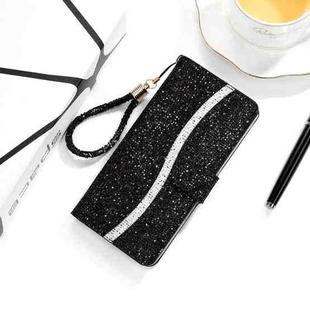 For Xiaomi Redmi Note 11 International Glitter Powder Leather Phone Case(Black)