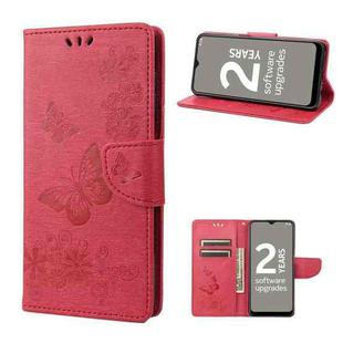 For Nokia G21 Butterfly Embossed Horizontal Flip Leather Phone Case(Red)