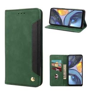 For Motorola Moto G22 Skin Feel Splicing Leather Phone Case(Green)