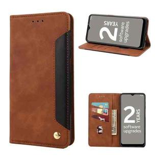 For Nokia G21 Skin Feel Splicing Leather Phone Case(Brown)