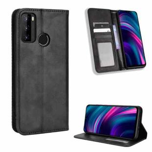 For BLU G51 Plus Magnetic Buckle Retro Texture Leather Phone Case(Black)