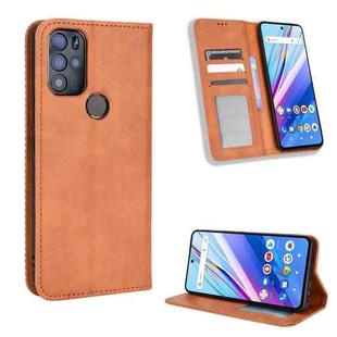 For BLU G91 Pro Magnetic Buckle Retro Texture Leather Phone Case(Brown)