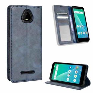 For Schok Volt SV55 / SV55216 Magnetic Buckle Retro Texture Leather Phone Case(Blue)