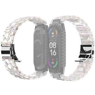 For Xiaomi Mi Band 6 / 5 Stainless Steel Watch Band(Transparent)
