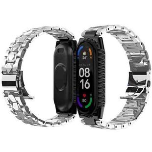 For Xiaomi Mi Band 4 / 3 Stainless Steel Watch Band(Silver)