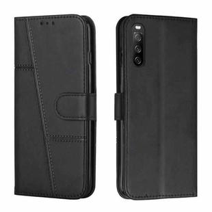 For Sony Xperia 10 III / 10 III  Lite Stitching Calf Texture Buckle Leather Phone Case(Black)