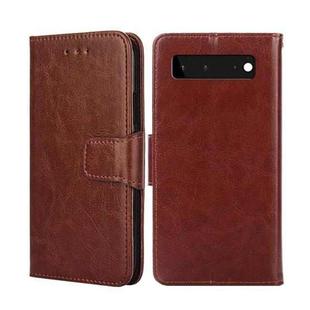For Google Pixel 6 Crystal Texture Leather Phone Case(Brown)