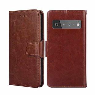 For Google Pixel 6 Pro Crystal Texture Leather Phone Case(Brown)