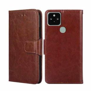 For Google Pixel 5 Crystal Texture Leather Phone Case(Brown)