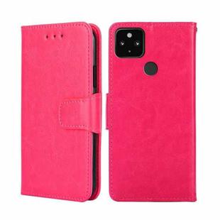 For Google Pixel 5 XL 5G / Pixel 4A 5G Crystal Texture Leather Phone Case(Rose Red)
