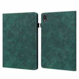 For Lenovo Tab P11 2020 11 inch TB-J606F / TB-J606X Peacock Embossed Pattern TPU + PU Leather Tablet Case(Green)