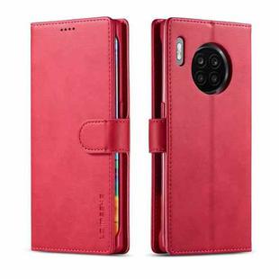 For Honor 50 Lite LC.IMEEKE Calf Texture Flip Leather Phone Case(Red)