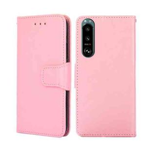 For Sony Xperia 5 III Crystal Texture Leather Phone Case(Pink)