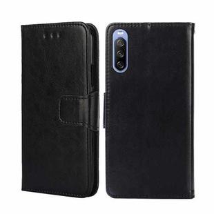 For Sony Xperia 10 III Crystal Texture Leather Phone Case(Black)