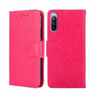 For Sony Xperia 10 III Crystal Texture Leather Phone Case(Rose Red)