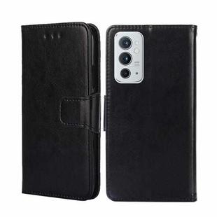 For OnePlus 9RT 5G Crystal Texture Leather Phone Case(Black)