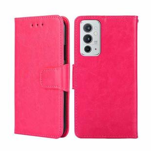 For OnePlus 9RT 5G Crystal Texture Leather Phone Case(Rose Red)