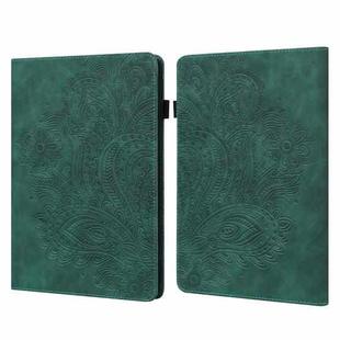 For Amazon Kindle Parperwhite 5 2021 11th Gen. Peacock Embossed Pattern Leather Tablet Case(Green)