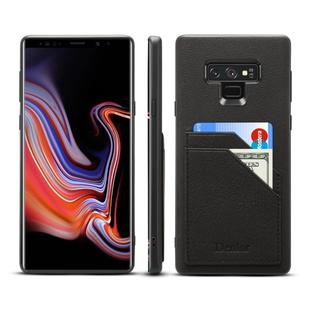 For Galaxy Note9 Denior V1 Luxury Car Cowhide Leather Protective Case with Double Card Slots(Black)