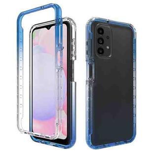 For Samsung Galaxy A13 4G Transparency Two-color Gradient PC + TPU Phone Case(Blue)