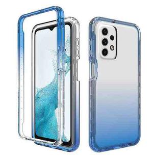 For Samsung Galaxy A23 4G Transparency Two-color Gradient PC + TPU Phone Case(Blue)