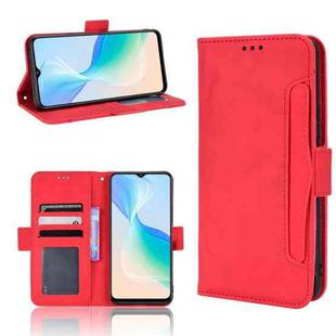 For vivo Y76 5G Skin Feel Calf Pattern Leather Phone Case(Red)