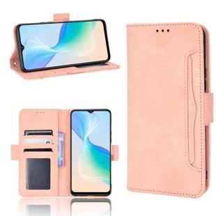 For vivo Y76 5G Skin Feel Calf Pattern Leather Phone Case(Pink)