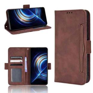 For Xiaomi Redmi K40S Skin Feel Calf Pattern Leather Phone Case(Brown)