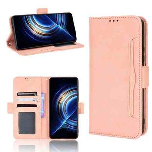 For Xiaomi Redmi K40S Skin Feel Calf Pattern Leather Phone Case(Pink)