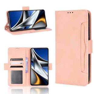 For Xiaomi Poco M4 Pro 4G Skin Feel Calf Pattern Leather Phone Case(Pink)