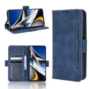 For Xiaomi Poco M4 Pro 5G Skin Feel Calf Pattern Leather Phone Case(Blue)