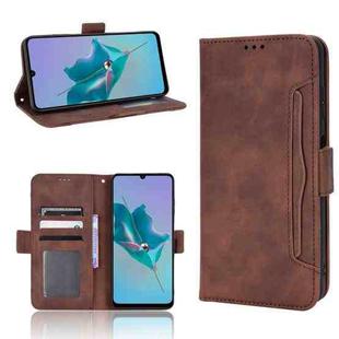 For ZTE Blade A72 Skin Feel Calf Pattern Leather Phone Case(Brown)