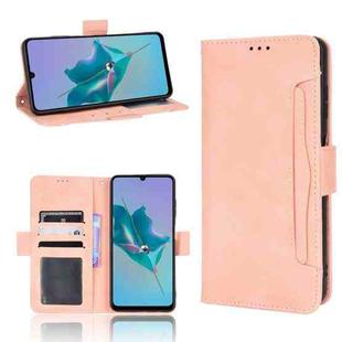 For ZTE Blade A72 Skin Feel Calf Pattern Leather Phone Case(Pink)