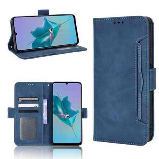 For ZTE Blade A72 Skin Feel Calf Pattern Leather Phone Case(Blue)