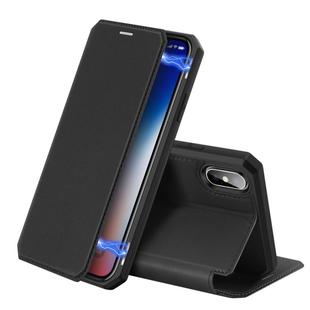 For iPhone XS / X DUX DUCIS Skin X Series PU + TPU Horizontal Flip Leather Case with Holder & Card Slot(Black)