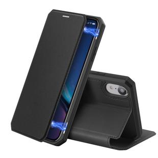 For iPhone XR DUX DUCIS Skin X Series PU + TPU Horizontal Flip Leather Case with Holder & Card Slot(Black)