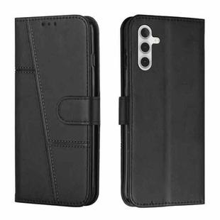 For Samsung Galaxy A13 5G Stitching Calf Texture Buckle Leather Phone Case(Black)