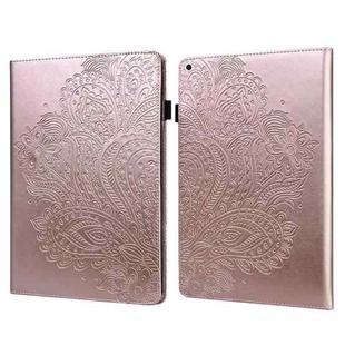 Peacock Embossed Pattern TPU + PU Leather Smart Tablet Case with Sleep / Wake-up For iPad 5 / 6 / 7 / 8 2017(Rose Gold)