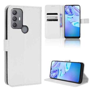 For TCL 30 SE / 30 E / 306 / Sharp Aquos V6 Diamond Texture Leather Phone Case(White)